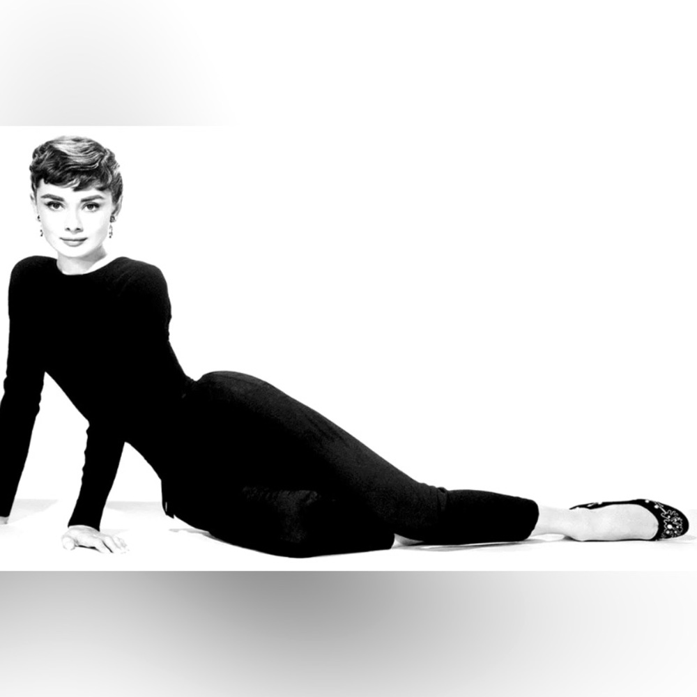 Vintage 60s Amen Wardy Audrey Hepburn Pleated Mod chanel style Black Pant